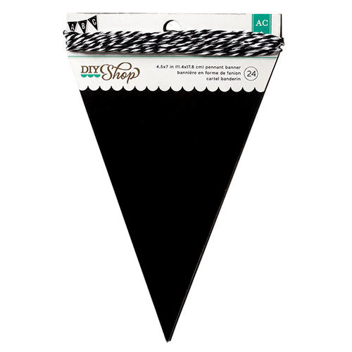 American Crafts - DIY Shop Collection - Banners - 4.5 x 7 - Pennant - Chalkboard