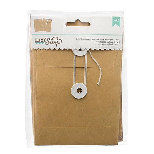 American Crafts - DIY Shop Collection - Security Envelopes - Kraft