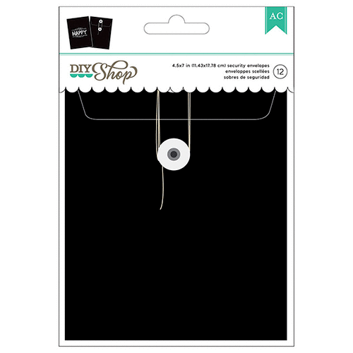 American Crafts - DIY Shop Collection - Security Envelopes - Chalkboard