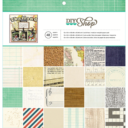 American Crafts - DIY Shop Collection - 12 x 12 Paper Pad