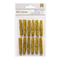 American Crafts - Whittles - Decorated Clothespins - Gold Glitter