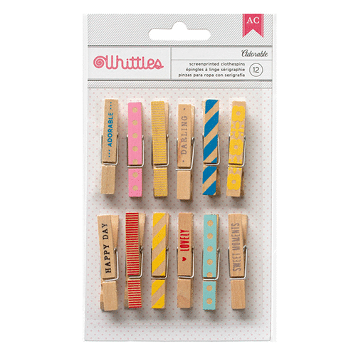 American Crafts - Whittles - Decorated Clothespins - Adorable