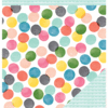 American Crafts - Dear Lizzy Collection - Daydreamer - 12 x 12 Double Sided Paper - Dodge Ball