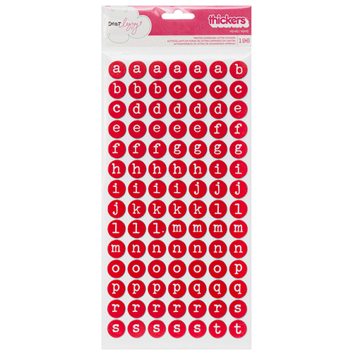 American Crafts - Dear Lizzy Collection - Daydreamer - Thickers - Printed Chipboard - YoYo - Red