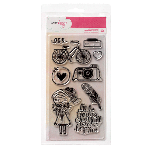 American Crafts - Dear Lizzy Collection - Daydreamer - Clear Acrylic Stamps