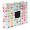 American Crafts - Dear Lizzy Collection - Daydreamer - Patterned Cloth Album - 12 x 12 D-Ring - Hearts