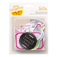 American Crafts - Amy Tangerine Collection - Plus One - Bits - Die Cut Cardstock Shapes