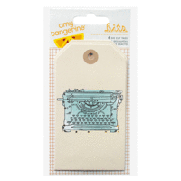 American Crafts - Amy Tangerine Collection - Plus One - Bits - Layered and Stitched Tags