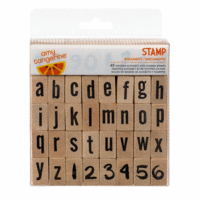 American Crafts - Amy Tangerine Collection - Plus One - Wood Stamps - Document