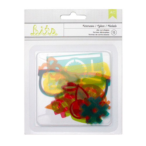 American Crafts - Hashtag Summer Collection - Acrylic Die Cut Shapes - Icecream