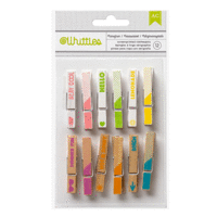 American Crafts - Hashtag Summer Collection - Whittles - Clothespins - Carefree