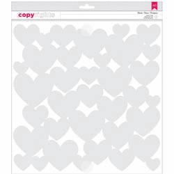 American Crafts - Copyrights - 12 x 12 Pattern Mask - Hearts