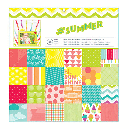 American Crafts - Hashtag Summer Collection - 12 x 12 Paper Pad