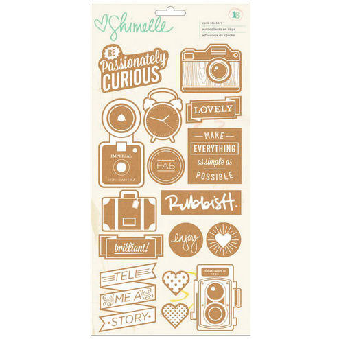 American Crafts - Shimelle Collection - Cork Stickers
