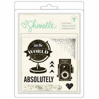 American Crafts - Shimelle Collection - Clear Acrylic Stamps - Small - See The World
