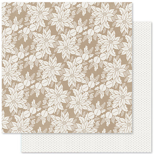 Pink Paislee - Merry and Bright Collection - Christmas - 12 x 12 Double Sided Paper - Poinsettia