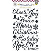 Pink Paislee - Merry and Bright Collection - Christmas - Glitter Stickers - Word Accents