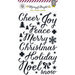 Pink Paislee - Merry and Bright Collection - Christmas - Glitter Stickers - Word Accents
