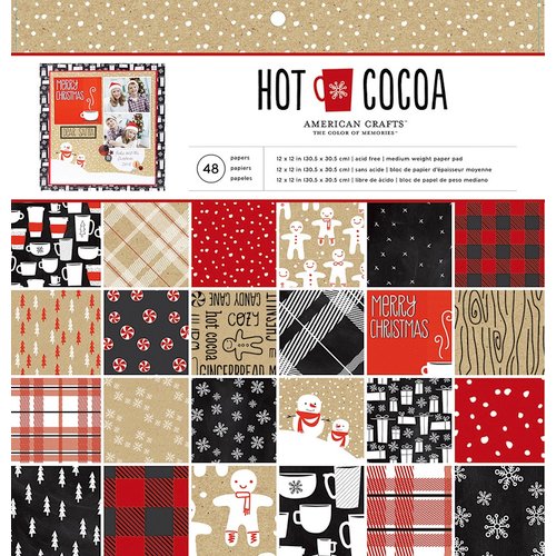 American Crafts - Christmas - 12 x 12 Paper Pad - Hot Cocoa