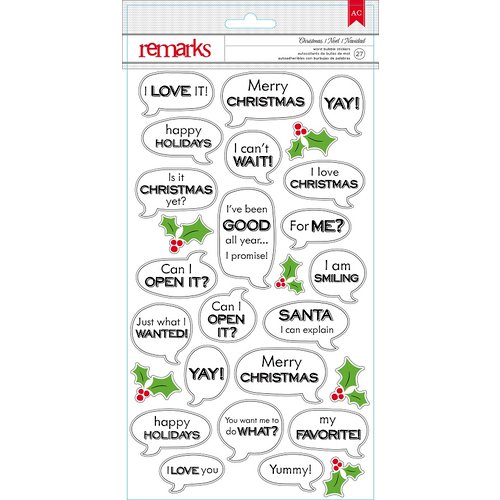 American Crafts - Christmas - Stickers - Word Bubble