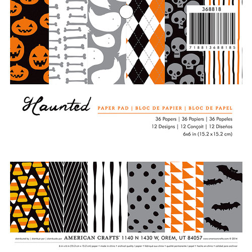 American Crafts - Halloween - 6 x 6 Paper Pad - Haunted