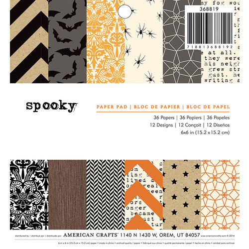 American Crafts - Halloween - 6 x 6 Paper Pad - Spooky