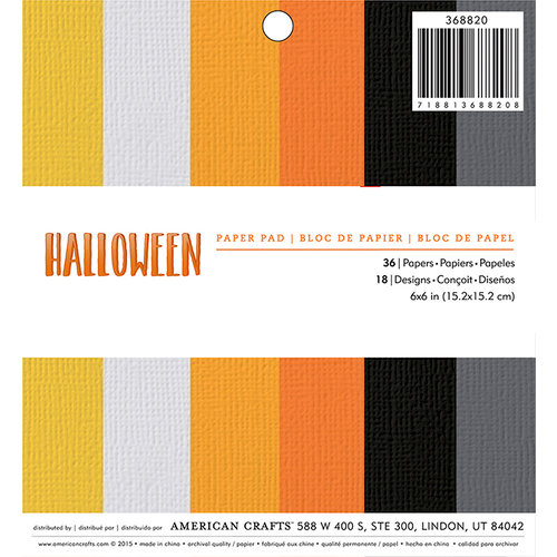 American Crafts - Halloween Collection - 6 x 6 Paper Pad - Halloween