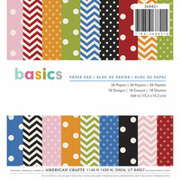 American Crafts - 6 x 6 Paper Pad - Basics - Patterned