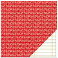 American Crafts - Be Merry Collection - Christmas - 12 x 12 Double Sided Paper - Checking It Twice