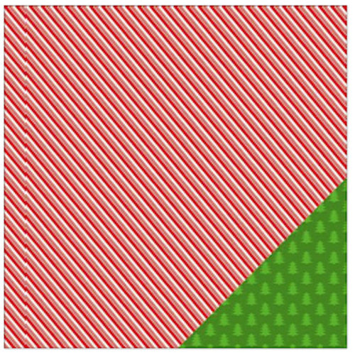 American Crafts - Be Merry Collection - Christmas - 12 x 12 Double Sided Paper - Peppermint