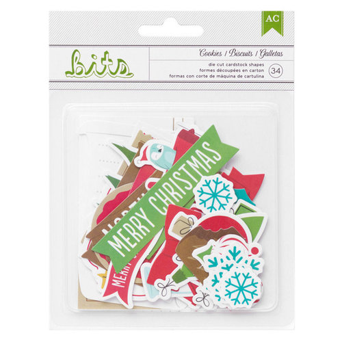 American Crafts - Be Merry Collection - Christmas - Ephemera - Cookies