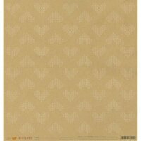 American Crafts - Amy Tangerine Collection - Stitched - 12 x 12 Kraft Paper - Heartfelt