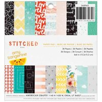 American Crafts - Amy Tangerine Collection - Stitched - 6 x 6 Paper Pad