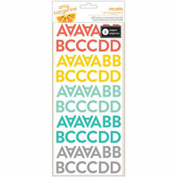 American Crafts - Amy Tangerine Collection - Stitched - Transparent Stickers - Skip - Alphabet