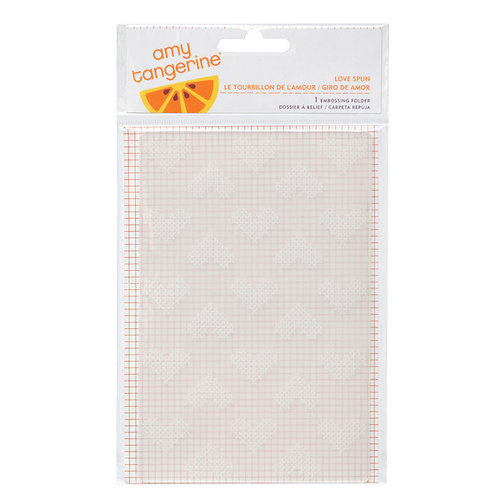 American Crafts - Amy Tangerine Collection - Stitched - Embossing Folder - Love Spun