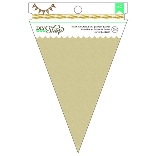 American Crafts - DIY Shop 2 Collection - Banners - 4.5 x 7 - Pennant - Kraft