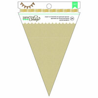 American Crafts - DIY Shop 2 Collection - Banners - 4.5 x 7 - Pennant - Kraft