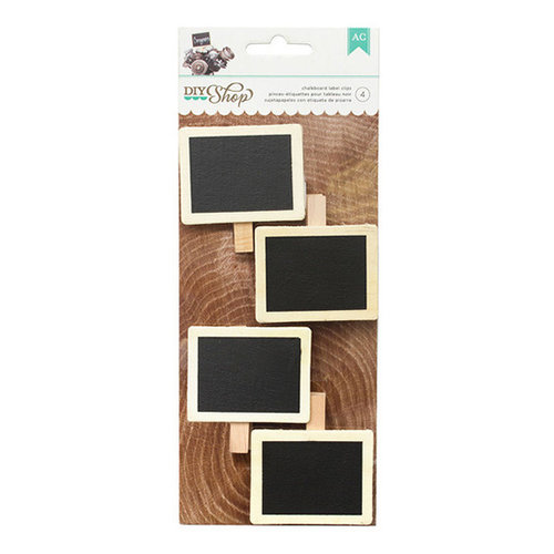 American Crafts - DIY Shop 2 Collection - Chalkboard Label Clips
