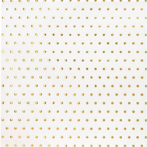 American Crafts - DIY Shop 2 Collection - 12 x 12 Vellum Paper - Gold Foil Dot