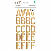 American Crafts - DIY Shop 2 Collection - Large Alphabet Stickers - Gold