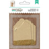American Crafts - DIY Shop 2 Collection - Tags - Kraft With Gold Glitter