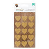 American Crafts - DIY Shop 2 Collection - Glitter Gold Heart Stickers