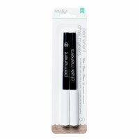 American Crafts - DIY Shop 2 Collection - Permanent Chalk Markers - Medium Point - White
