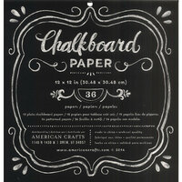 American Crafts - DIY Shop 2 Collection - 12 x 12 Paper Pad - Chalkboard
