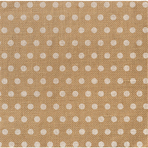 American Crafts - DIY Shop 2 Collection - 12 x 12 Printed Burlap Sheet - White Dot