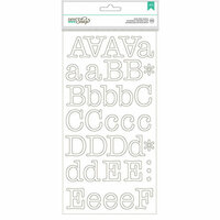 American Crafts - DIY Shop 2 Collection - Large Alphabet Stickers - Typewriter - White