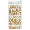 American Crafts - DIY Shop 2 Collection - Large Alphabet Stickers - Typewriter - Gold