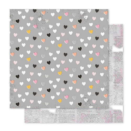 Pink Paislee - Bella Rouge Collection - 12 x 12 Double Sided Paper - Heart Felt