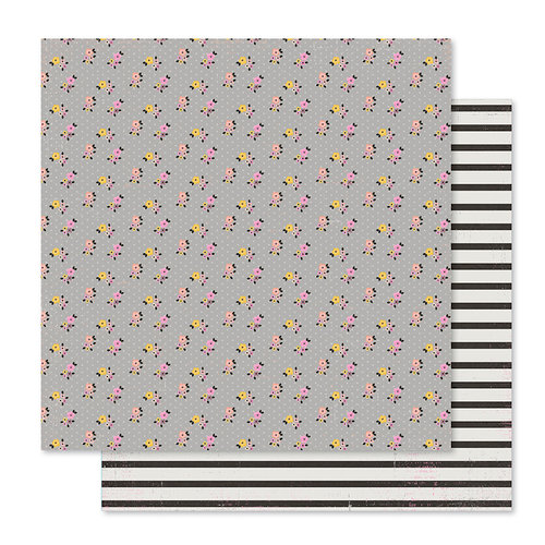 Pink Paislee - Bella Rouge Collection - 12 x 12 Double Sided Paper - Pretty