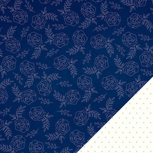 American Crafts - Dear Lizzy Serendipity Collection - 12 x 12 Double Sided Paper - Bright Blueberry